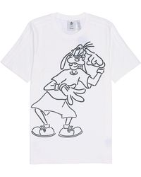 adidas - Originals X Isney Crossover Cartoon Printing Casual Breathable Stripe Pattern Sports Short Sleeve - Lyst