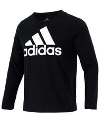 adidas - Large Logo Printing Loose Sports Long Sleeves T-Shirt - Lyst