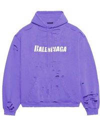 Balenciaga - Caps Destroyed Hoodie - Lyst