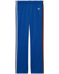 Gucci - X Adidas Cotton Jersey Sweatpants 'Cobalt' - Lyst