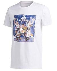 adidas - Basketball Cartoon Printing Short Sleeve - Lyst