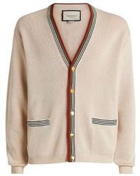 Gucci - V-Neck Cotton Cardigan - Lyst