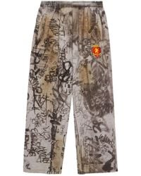 Balenciaga - Skater Graffiti Baggy Sweatpants 'Heather' - Lyst