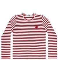 COMME DES GARÇONS PLAY - Play Comme Des Garçons Striped T-shirt - Lyst