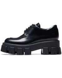 Prada - (Wmns) Monolith Brushed Calf Derby Shoes - Lyst