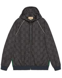 Gucci - Jumbo gg Zip Jacket With Web - Lyst