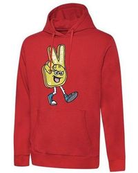 Converse - Finger Letter Print Hooded Drawstring Sweatshirt - Lyst