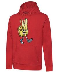 Converse - Finger Letter Print Hooded Drawstring Sweatshirt - Lyst