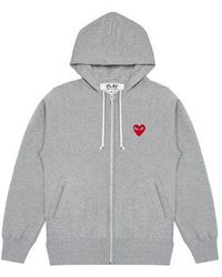 COMME DES GARÇONS PLAY - (Wmns) Small Emblem Zip Hooded Sweatshirt Az-T311-051-1 - Lyst