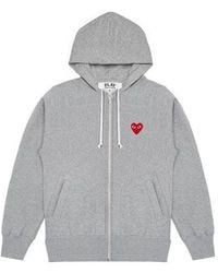 COMME DES GARÇONS PLAY - (Wmns) Small Emblem Zip Hooded Sweatshirt Az-T311-051-1 - Lyst