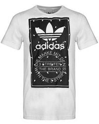 adidas - Originals Label Tee Logo Printing Sports Short Sleeve - Lyst