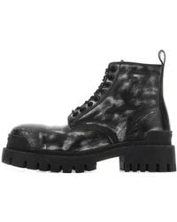 Balenciaga - Strike Ankle Boots 'Washed Out Leather' - Lyst