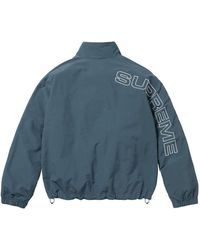 Supreme Spellout Embroidered Track Jacket Black Men's - FW23