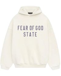 Fear Of God - Ss25 Fleece Hoodie 'Egg Shell' - Lyst