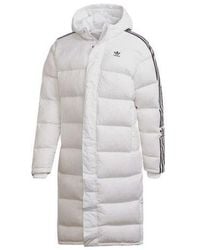adidas - Originals Long Down Jkt Stay Warm Sports Hooded Down Jacket - Lyst