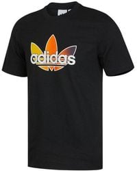 adidas - Originals Sprt Graphic Gradient Logo Logo Sports Round Neck Short Sleeve - Lyst