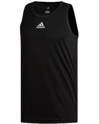 adidas - Logo Printing Solid Color Basketball Jersey/Vest - Lyst