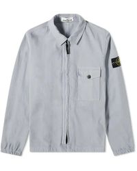 Stone Island - Garment Dyed Zip Shirt Overshirt 'Light' - Lyst