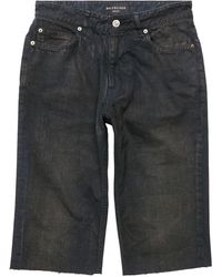 Balenciaga - Denim Shorts - Lyst