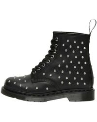 Dr. Martens - 1460 Stud Wanama Leather Lace Up Boots - Lyst