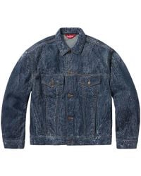 Supreme Denim Trucker Jacket in Black for Men | Lyst Supreme Denim Trucker Jacket in Black for Men | Lyst