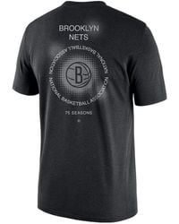Nike - Brooklyn Nets Geometry Pattern Logo Printing Round Neck Short Sleeve T-Shirt - Lyst