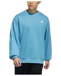 adidas - Logo Sweat Solid Color Sports Round Neck Pullover Couple Style - Lyst