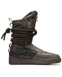 nike men's sf air force 1 high black boot