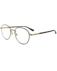 Gucci - Round Frame Color Enamel Ribbon Element Optical Glasses Frame Sub-Edition/Golden - Lyst