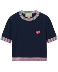 Gucci - (Wmns) Fine Knit Sweater With Embroidery - Lyst