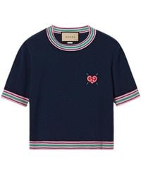 Gucci - (Wmns) Fine Knit Sweater With Embroidery - Lyst