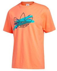 adidas - Originals Logo Printing Sports Round Neck Short Sleeve - Lyst