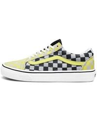 Vans - Old Skool Checkerboard Blackyellow - Lyst