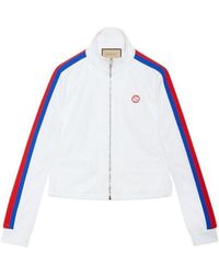 Gucci - (Wmns) Technical Jersey Zip Jacket With Web 'Off' - Lyst