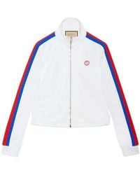 Gucci - (Wmns) Technical Jersey Zip Jacket With Web 'Off' - Lyst