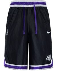Nike - Nba Courtside Los Angeles Lakers Lacing Basketball Training Sports Shorts - Lyst