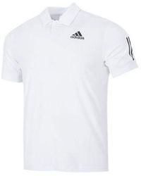 adidas - Solid Color Stripe Tennis Athleisure Casual Sports Short Sleeve Polo Shirt - Lyst