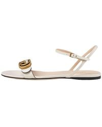 Gucci - (Wmns) Double G Leather Sandal - Lyst