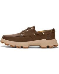 Timberland - Greenstride Originals Ultra Leather Boat Shoes 'Dark' - Lyst