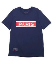 Nike - Wordmark Paris Saint-Germain Alphabet Printing Soccer/Football Sports Short Sleeve - Lyst