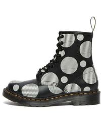 Dr. Martens - Dr.martens 1460 Polka Dot Smooth Leather Lace Up Boots - Lyst