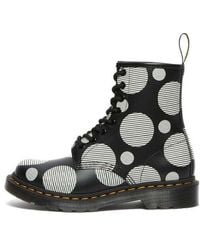 Dr. Martens - (Wmns) Dr.Martens 1460 Polka Dot Smooth Leather Lace Up Boots - Lyst