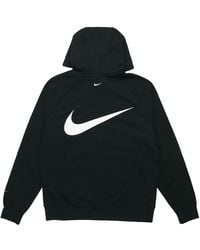 nike swoosh on tour pack hoodie in black