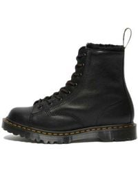 Dr. Martens - Barton Shearling Lined Leather Ankle Boots - Lyst