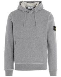 Stone Island - Garment Dyed Popover Hoodie Marl' - Lyst