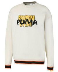 PUMA - X Randomevent Long Sleeve Crew Neck Sweatshirt Cream - Lyst