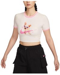 Nike - (Wmns) Sportswear Slim Cropped T-Shirt Asia Sizing 'Sail' - Lyst