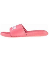 PUMA - Popcat Shower Shoes Slide Coral - Lyst