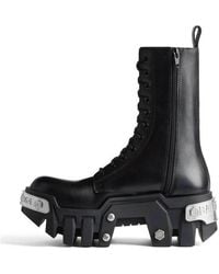 Balenciaga - Bulldozer Lace Up Boots Matte Smooth Calfskin' - Lyst