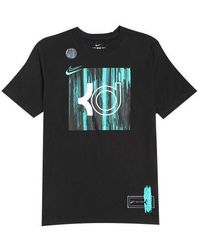 Nike Lebron James Lion T-Shirt Adult L Large Basketball Dri-Fit Black Gray  Tee